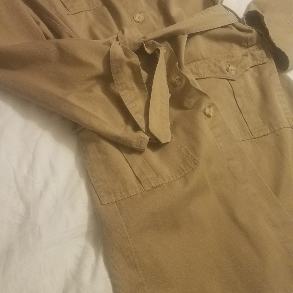 POLO by RL Trench coat inspired khaki dress.
